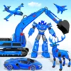 Snow Excavator Robot Car Games